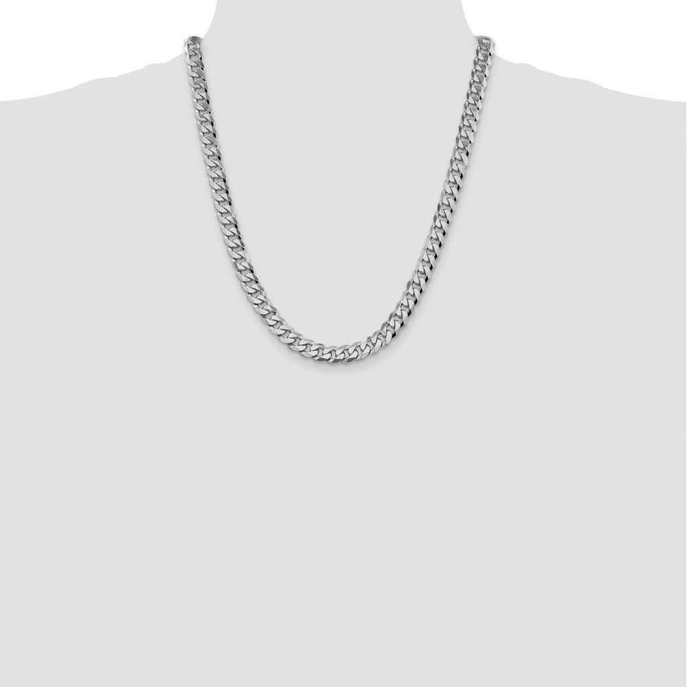 Flat Beveled Curb with Lobster Clasp Chain - WBC