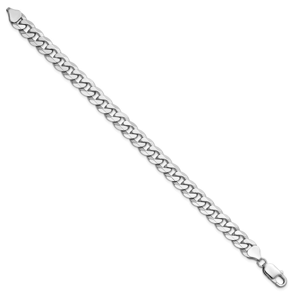 Flat Beveled Curb with Lobster Clasp Bracelet - WBC
