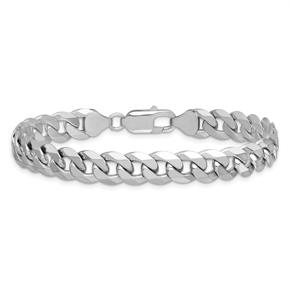 Flat Beveled Curb with Lobster Clasp Bracelet - WBC