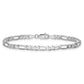 Flat Figaro with Lobster Clasp Bracelet - WBC