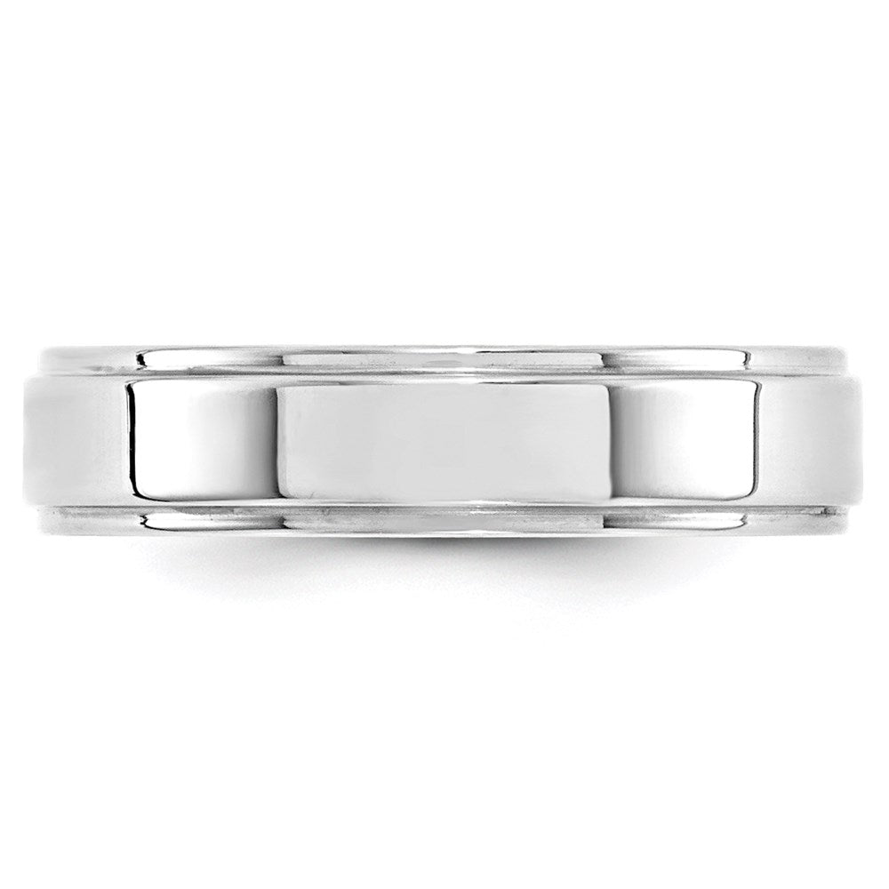 Flat with Step Edge Wedding Band - WBC