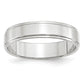Flat with Step Edge Wedding Band - WBC