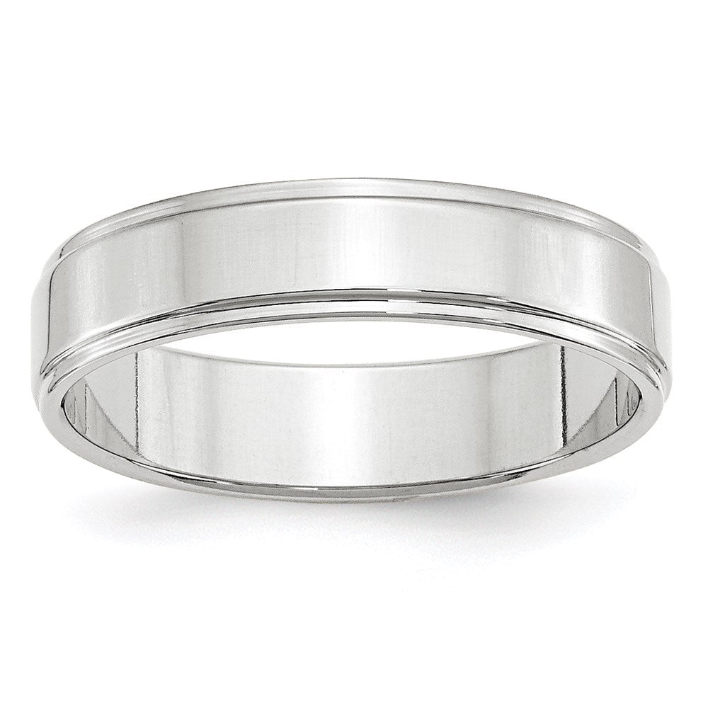 Flat with Step Edge Wedding Band - WBC