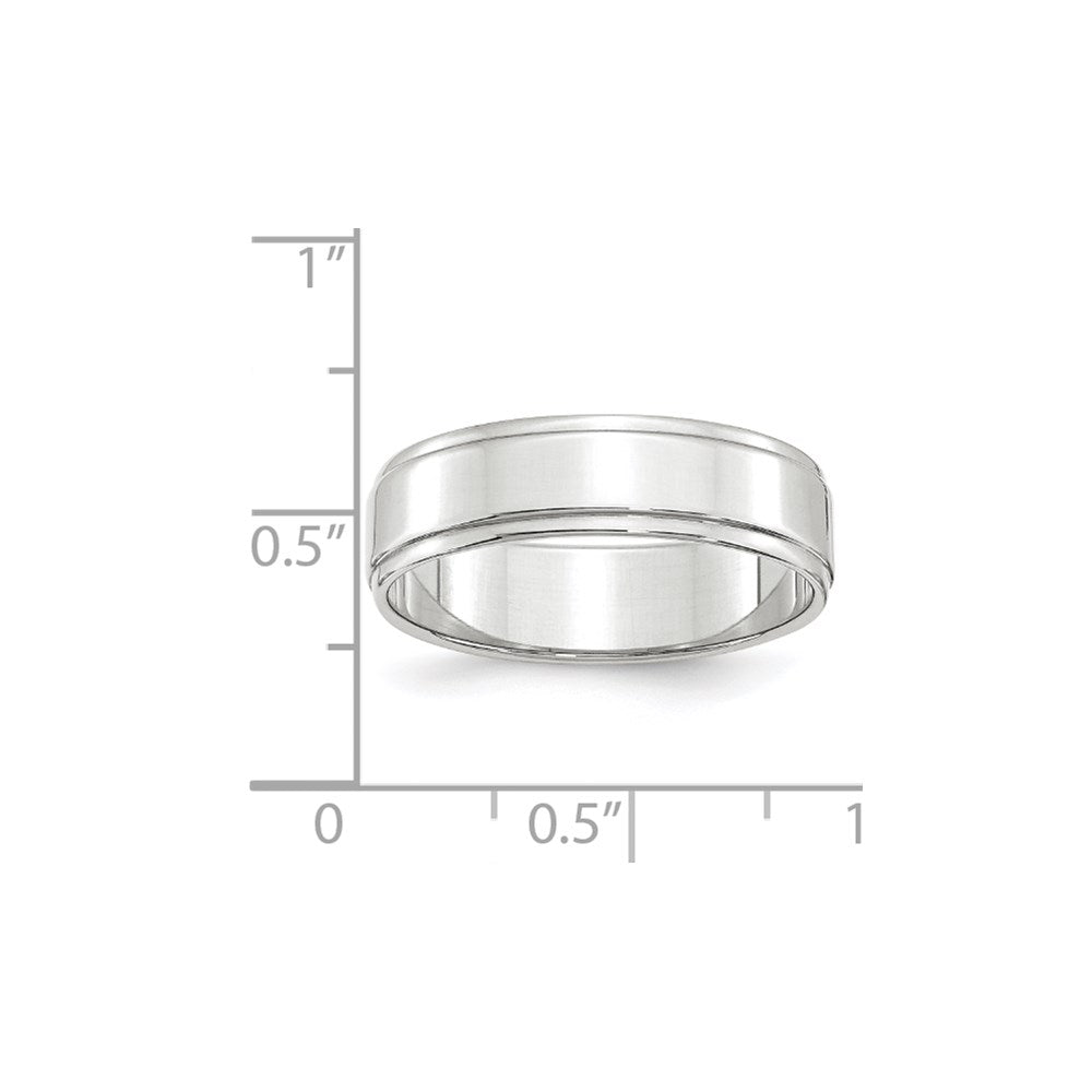 Flat with Step Edge Wedding Band - WBC
