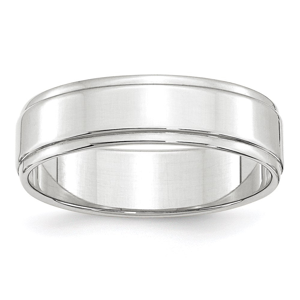 Flat with Step Edge Wedding Band - WBC