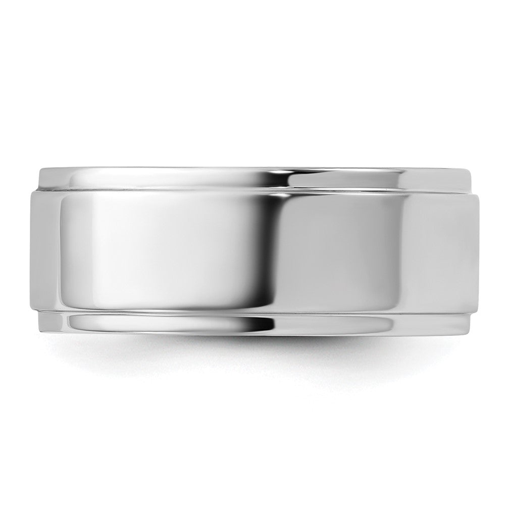 Flat with Step Edge Wedding Band - WBC