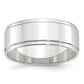 Flat with Step Edge Wedding Band - WBC