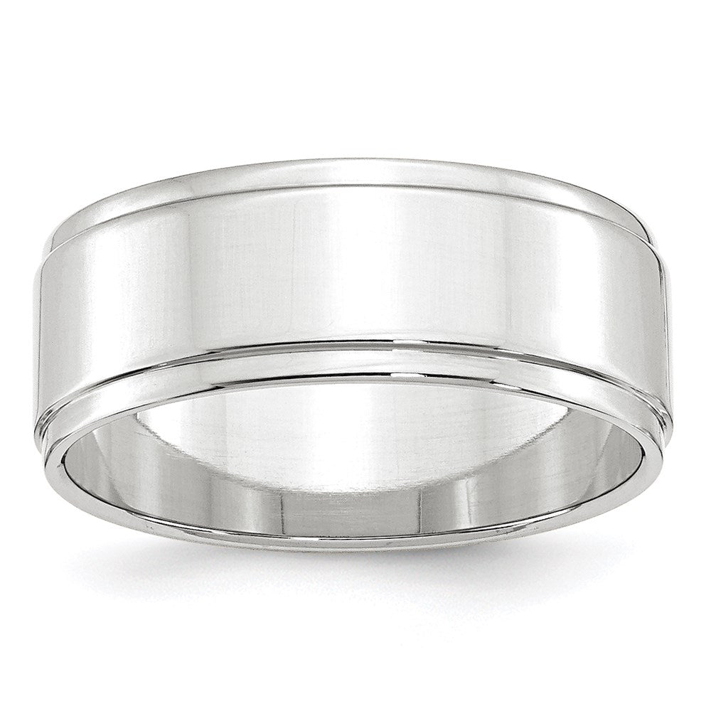 Flat with Step Edge Wedding Band - WBC