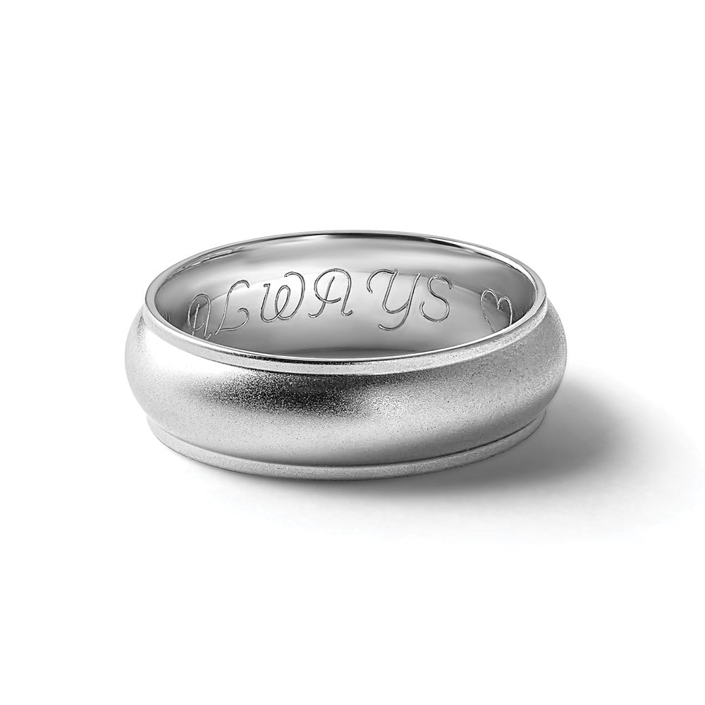 Half Round with Edge Wedding Band - WBC