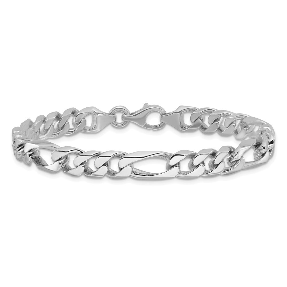 Hand Polished Figaro Link with Fancy Lobster Clasp Bracelet - WBC