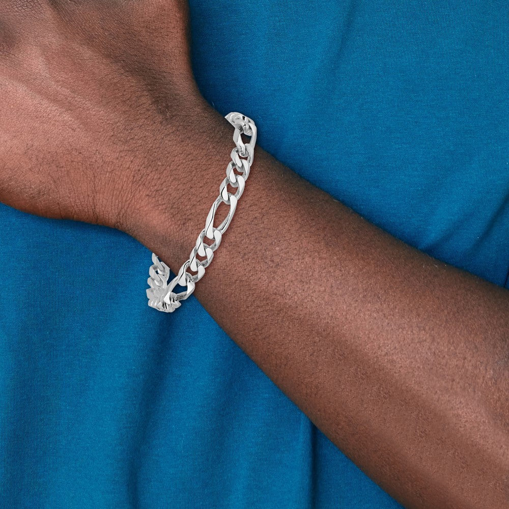 Hand Polished Figaro Link with Fancy Lobster Clasp Bracelet - WBC