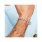 Hand Polished Figaro Link with Box Catch Clasp Bracelet - WBC