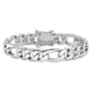 Hand Polished Figaro Link with Box Catch Clasp Bracelet - WBC