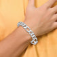 Hand Polished Figaro Link with Box Catch Clasp Bracelet - WBC