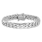 Hand Polished Rounded Curb Link with Box Catch Clasp Bracelet - WBC