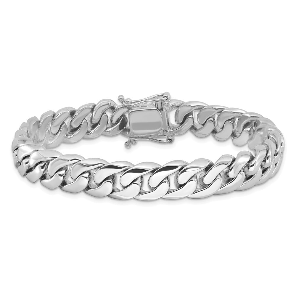 Hand Polished Rounded Curb Link with Box Catch Clasp Bracelet - WBC