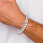 Hand Polished Rounded Curb Link with Box Catch Clasp Bracelet - WBC