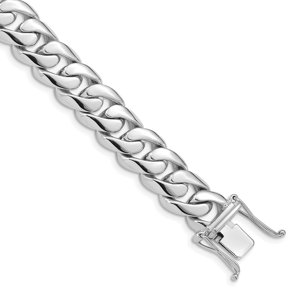 Hand Polished Rounded Curb Link with Box Catch Clasp Bracelet - WBC