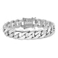 Hand Polished Rounded Curb Link with Box Catch Clasp Bracelet - WBC