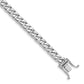 Hand Polished Flat Beveled Curb Link with Box Catch Clasp Bracelet - WBC
