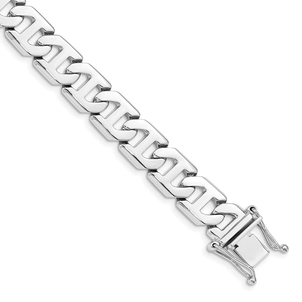 Hand Polished Fancy Link with Box Catch Clasp Bracelet - WBC