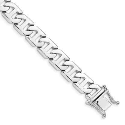 Hand Polished Fancy Link with Box Catch Clasp Bracelet - WBC