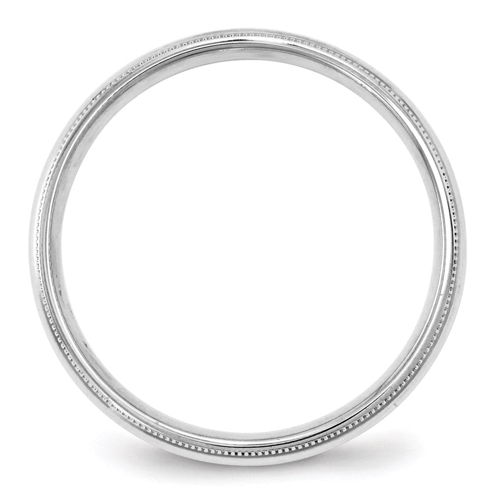 Milgrain Half Round Comfort Fit Wedding Band - WBC