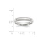Milgrain Half Round Comfort Fit Wedding Band - WBC