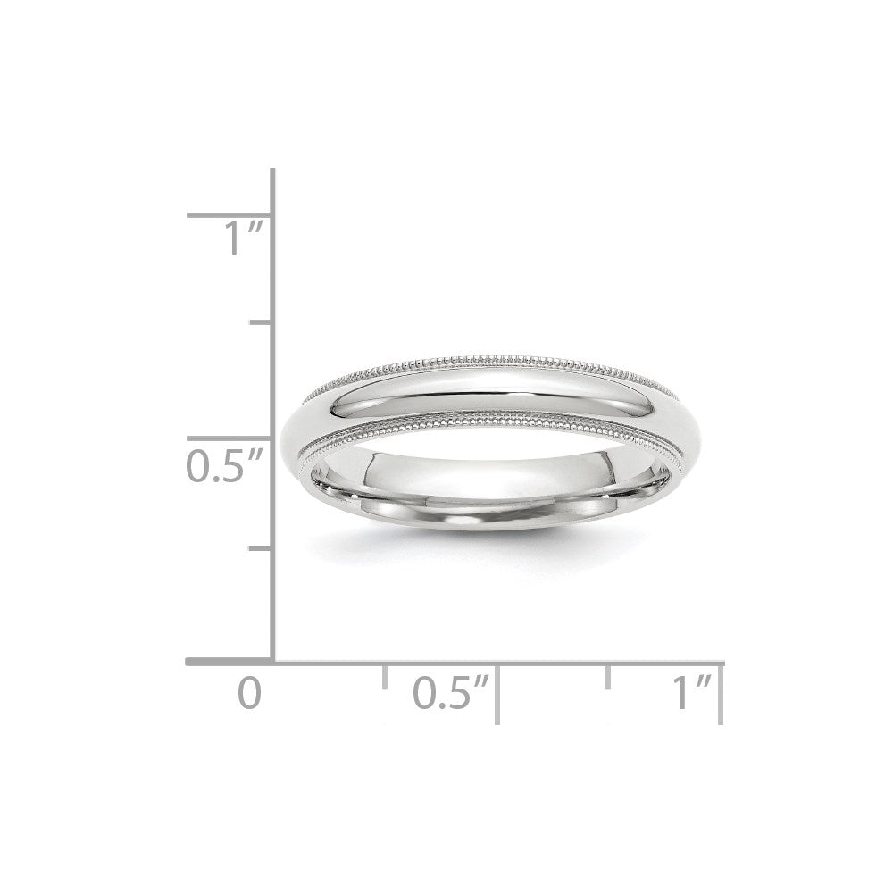 Milgrain Half Round Comfort Fit Wedding Band - WBC