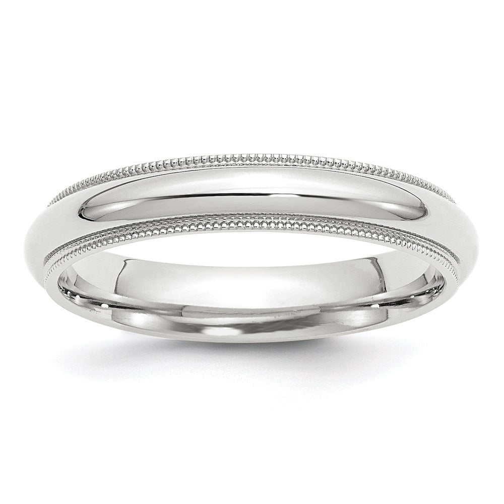 Milgrain Half Round Comfort Fit Wedding Band - WBC