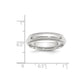 Milgrain Half Round Comfort Fit Wedding Band - WBC