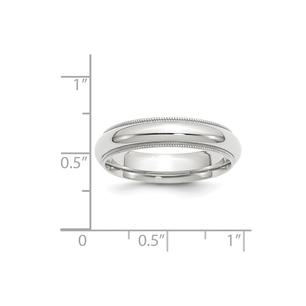 Milgrain Half Round Comfort Fit Wedding Band - WBC