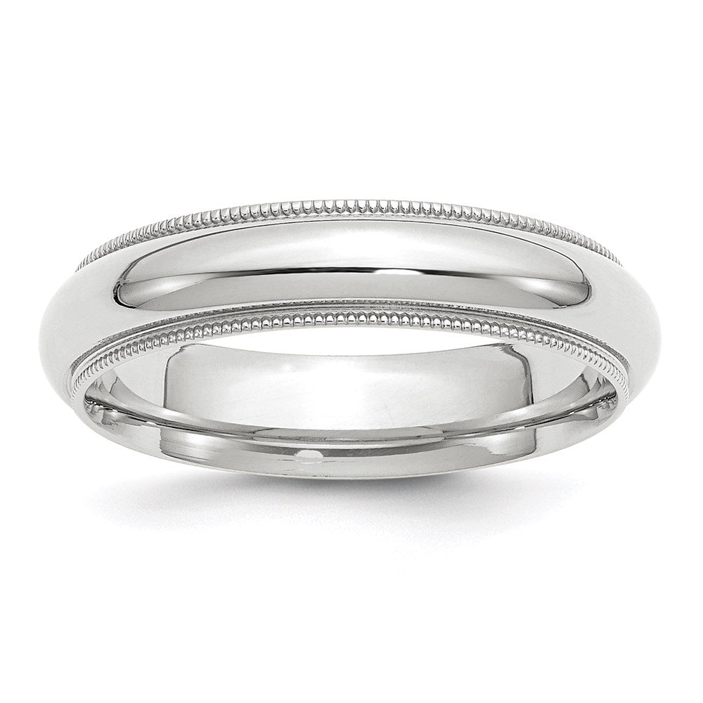 Milgrain Half Round Comfort Fit Wedding Band - WBC