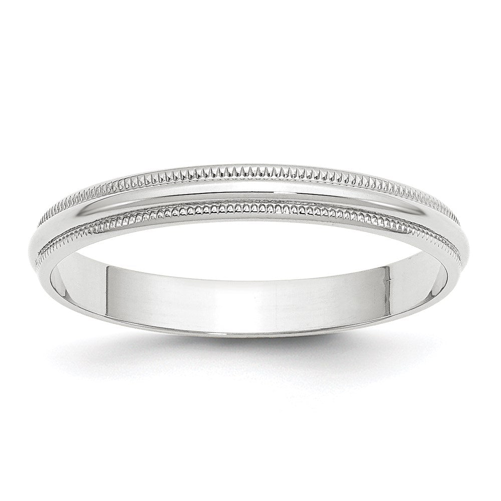 Lightweight Milgrain Half Round Wedding Band - WBC