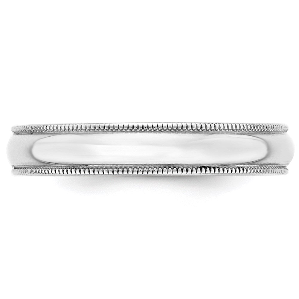 Lightweight Milgrain Half Round Wedding Band - WBC