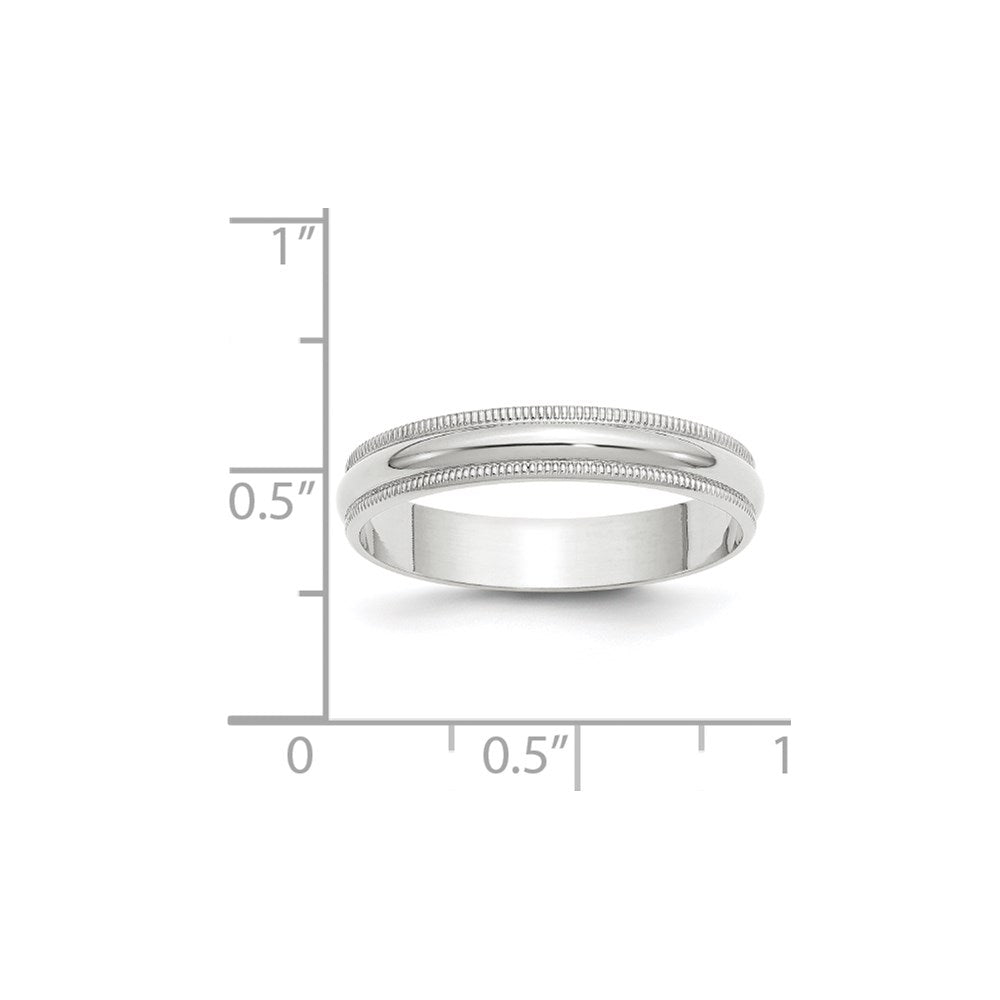 Lightweight Milgrain Half Round Wedding Band - WBC