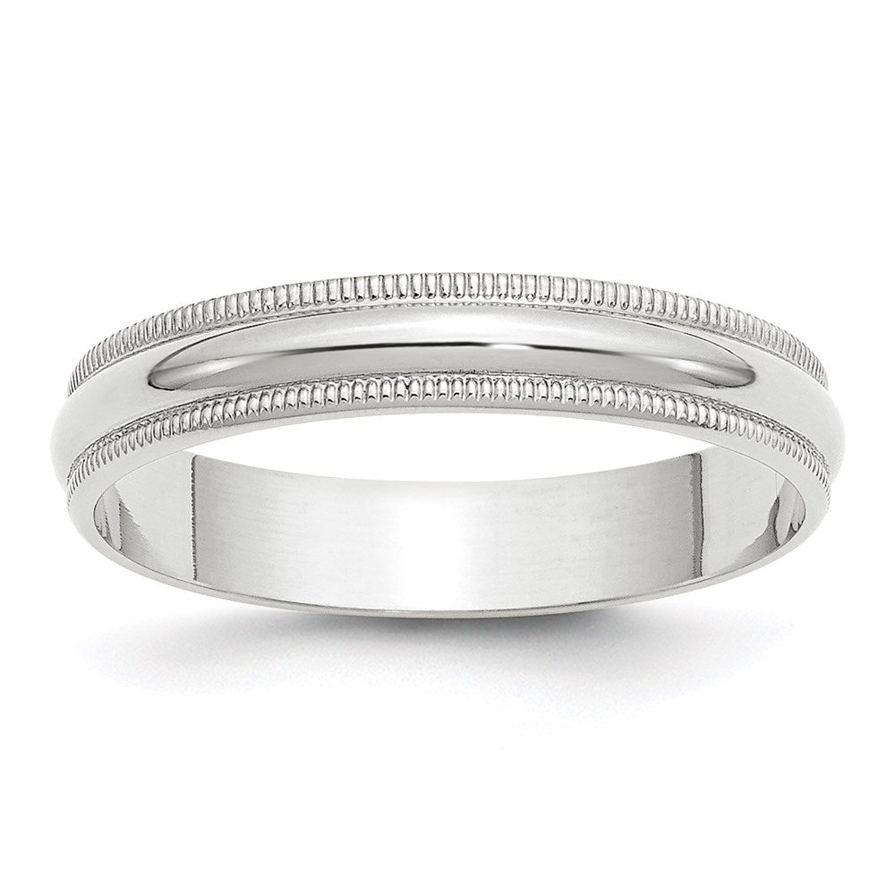 Lightweight Milgrain Half Round Wedding Band - WBC