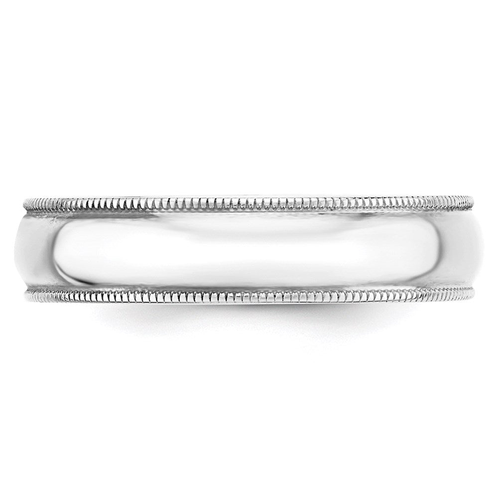 Lightweight Milgrain Half Round Wedding Band - WBC
