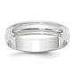 Lightweight Milgrain Half Round Wedding Band - WBC