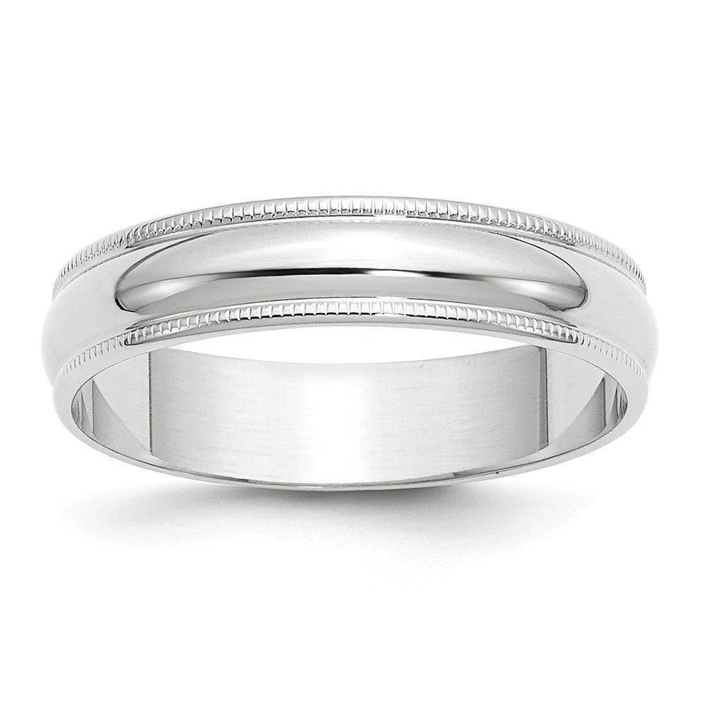 Lightweight Milgrain Half Round Wedding Band - WBC
