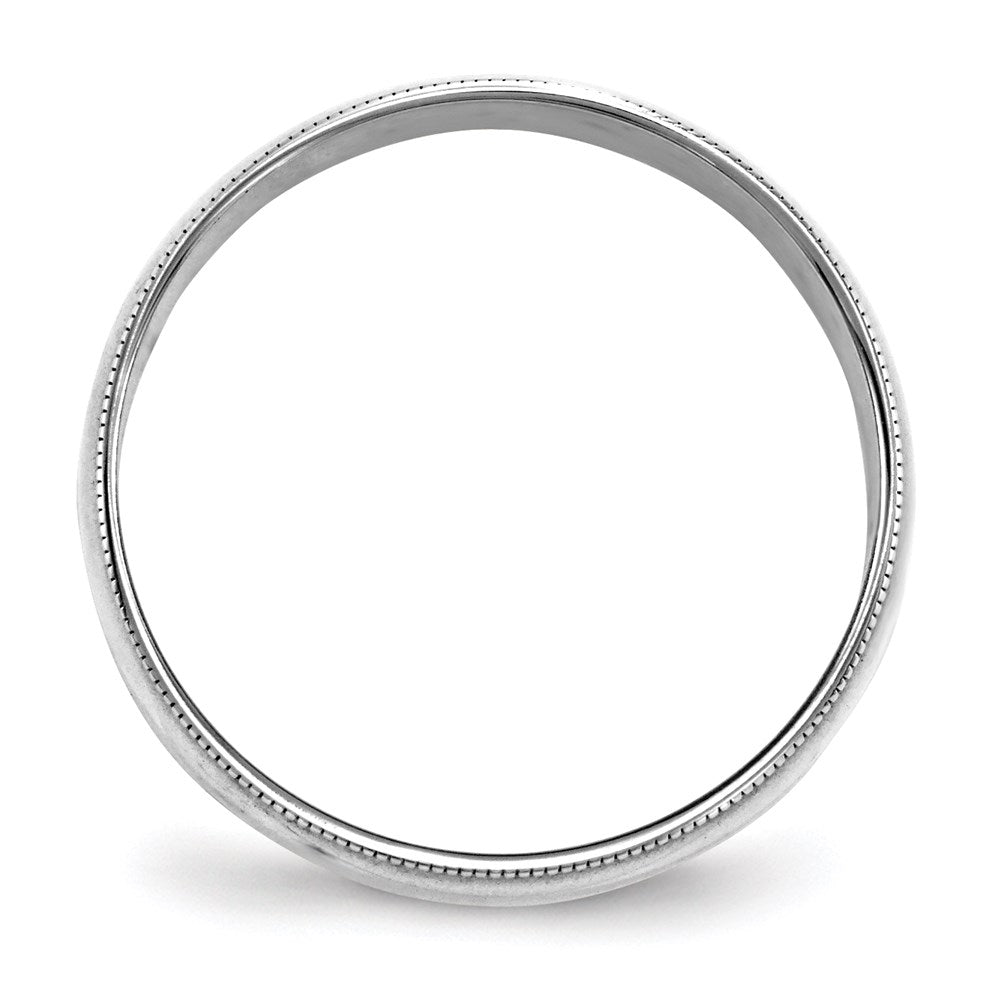 Lightweight Milgrain Half Round Wedding Band - WBC