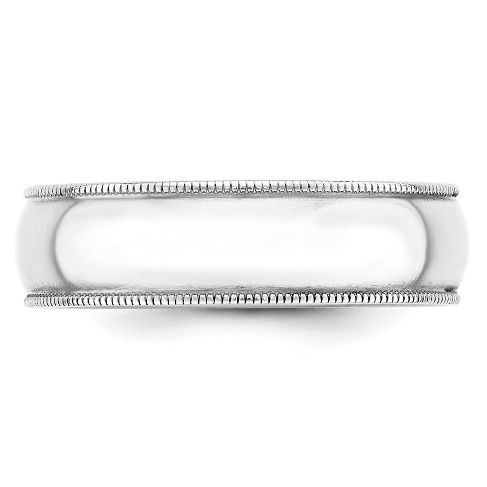 Lightweight Milgrain Half Round Wedding Band - WBC