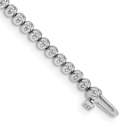 Complete 1 carat Round VS Diamond 4-prong Tennis Bracelet - WBC