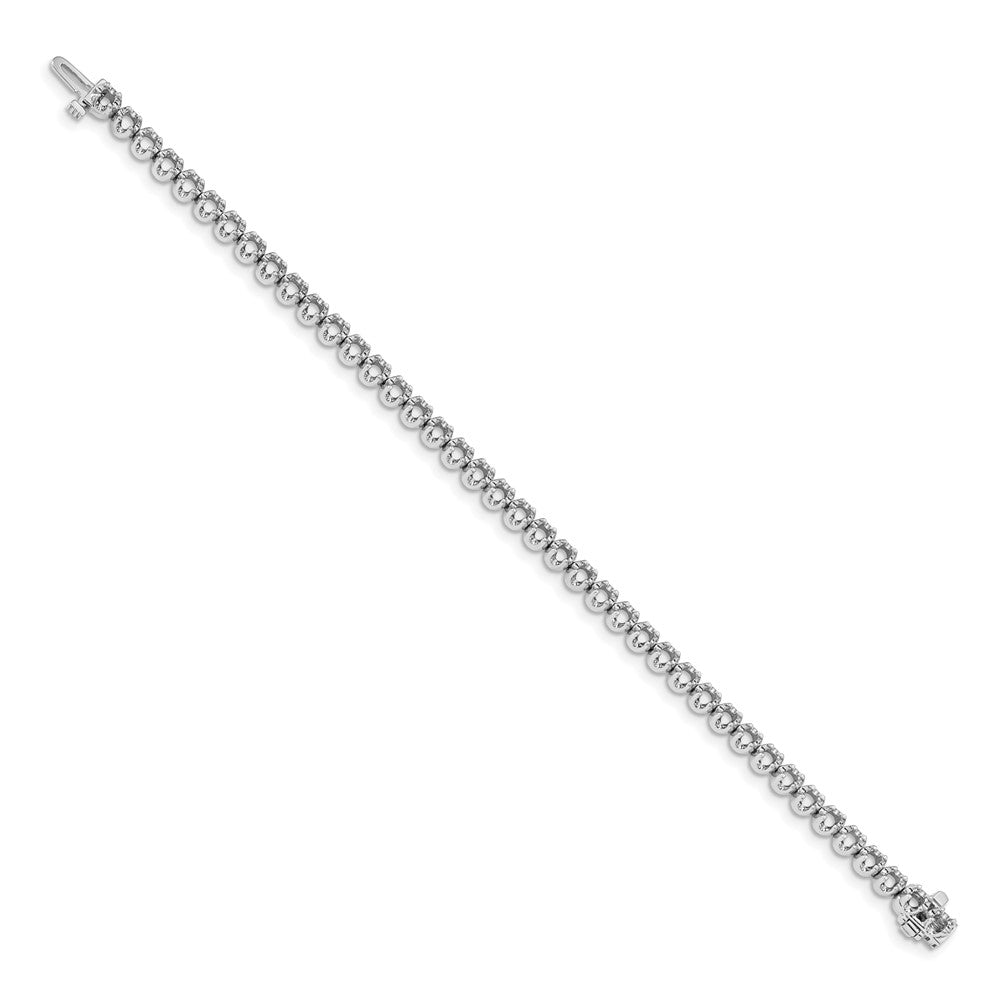 Holds 3.8 carat 41- Round Diamond 4-prong Tennis Bracelet Mounting - WBC
