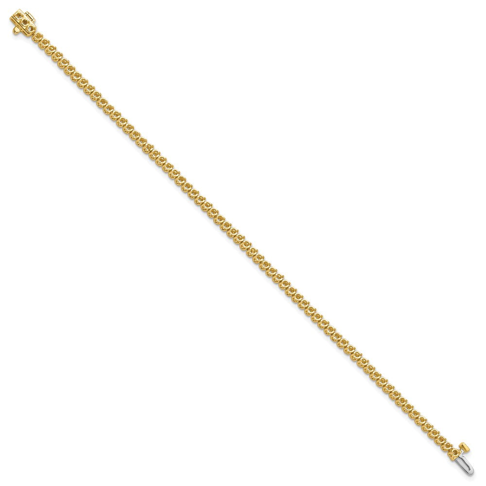 Holds 1.9 carat 68- Round Diamond 2-prong Tennis Bracelet Mounting - WBC