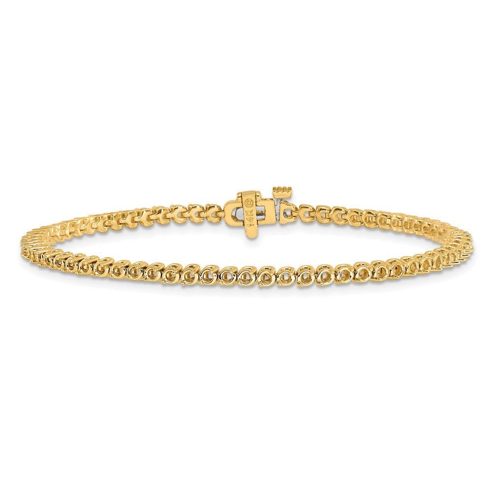 Holds 1.9 carat 68- Round Diamond 2-prong Tennis Bracelet Mounting - WBC
