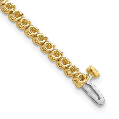 Holds 1.9 carat 68- Round Diamond 2-prong Tennis Bracelet Mounting - WBC