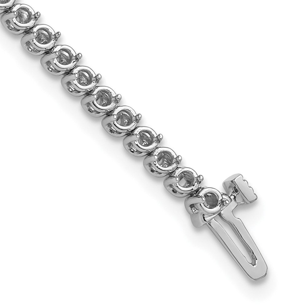 Holds 1.9 carat 68- Round Diamond 2-prong Tennis Bracelet Mounting - WBC