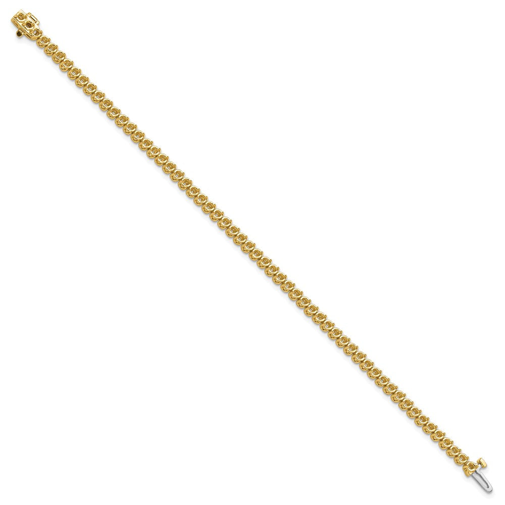 Holds 2.9 carat 58- Round Diamond 2-prong Tennis Bracelet Mounting - WBC