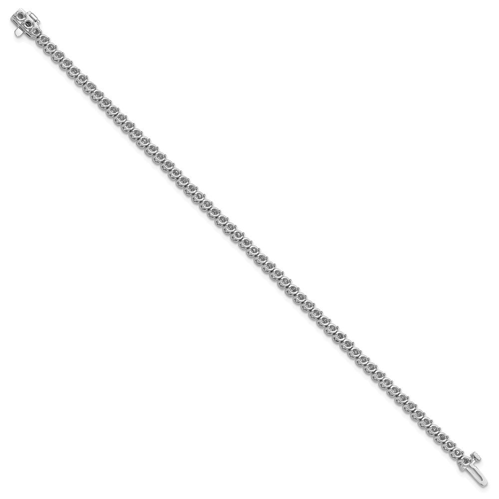 Holds 2.9 carat 58- Round Diamond 2-prong Tennis Bracelet Mounting - WBC